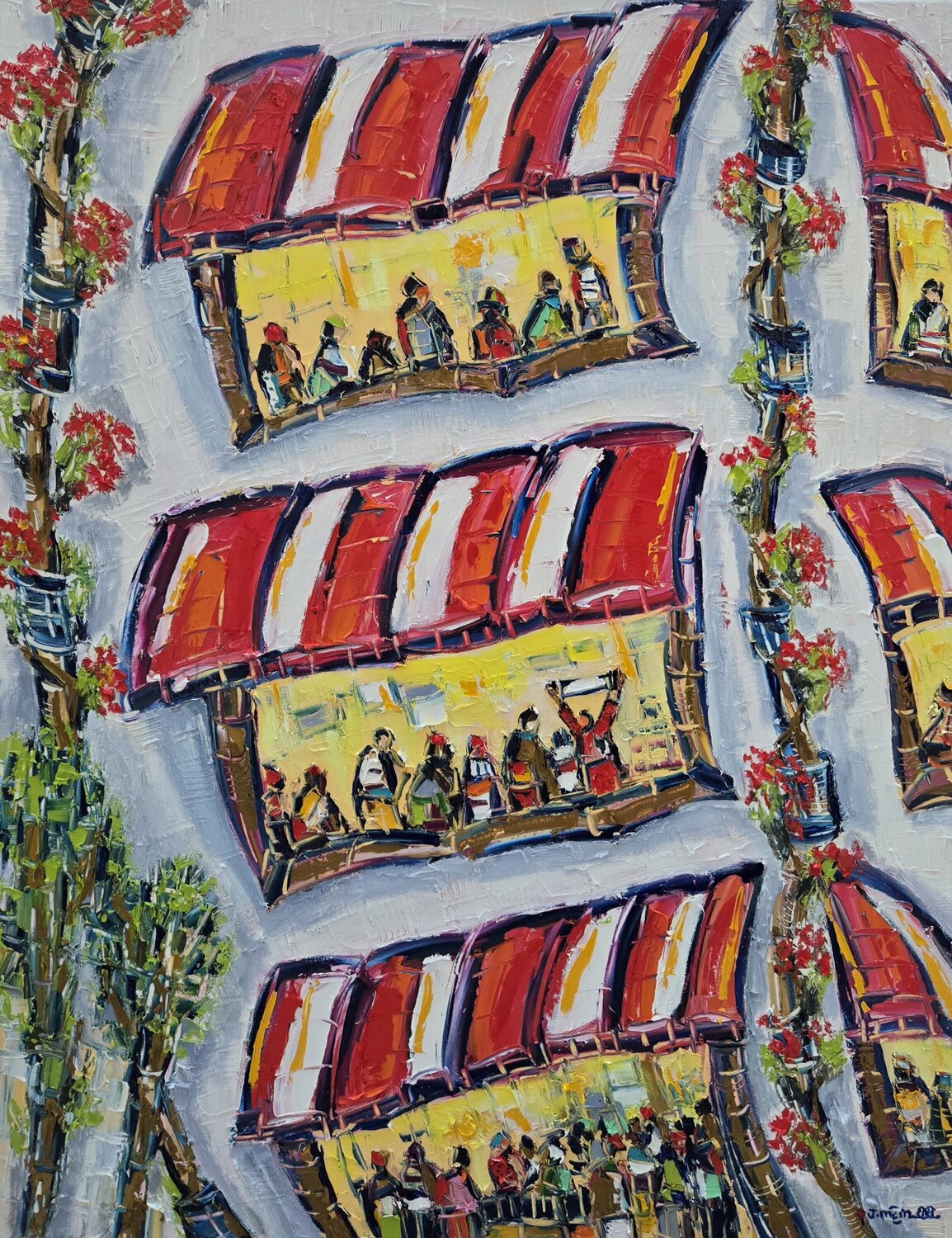 Social Hour Joachim McMillan Original painting for sale