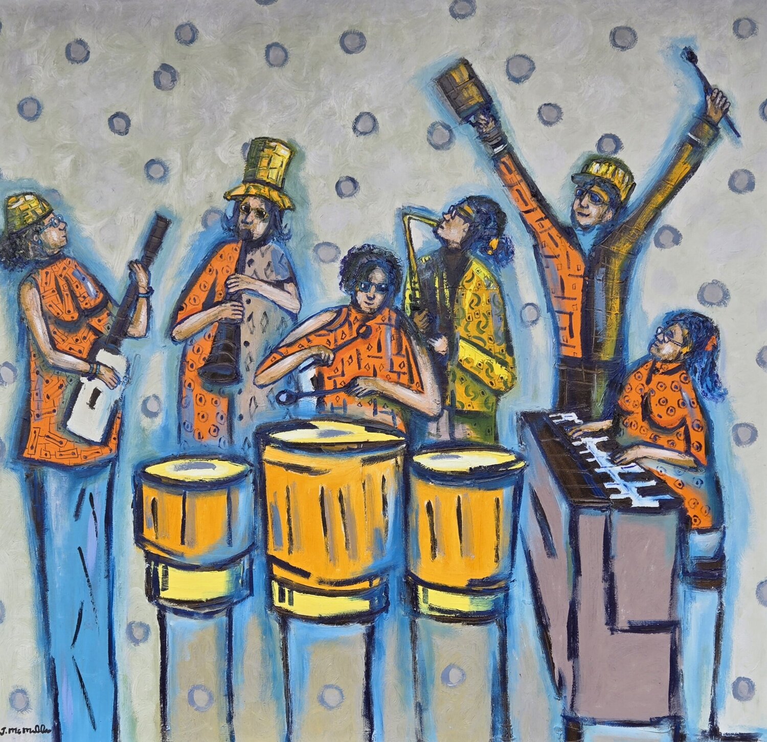 Rockaway Band Joachim McMillan Original painting for sale