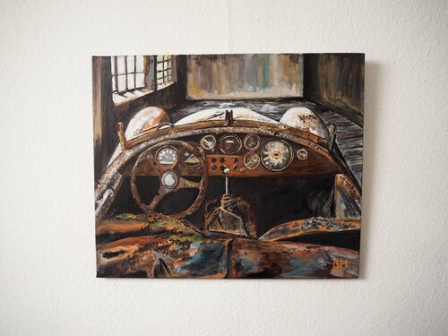 Oldtimer Roadster Innenansichten by Gabriele Müller, Painting for Sale on Select
