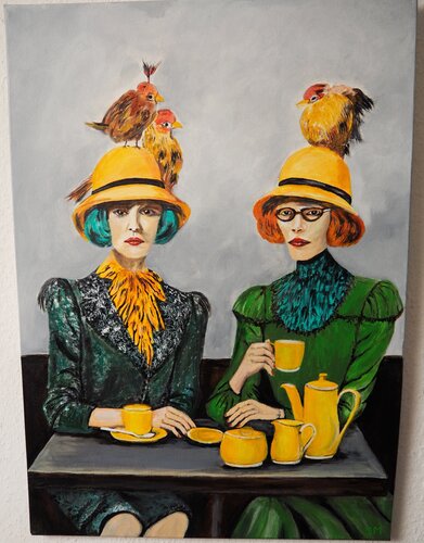 Erna and Beth by Gabriele Müller, Painting for Sale on Select