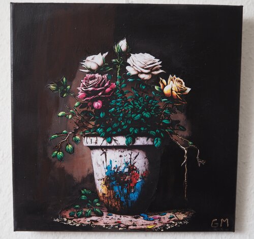 Crazy Flower Pot No. 7 by Gabriele Müller, Painting for Sale on Select