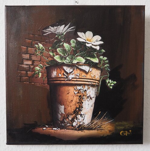 Crazy Flower Pot No. 3 by Gabriele Müller, Painting for Sale on Select