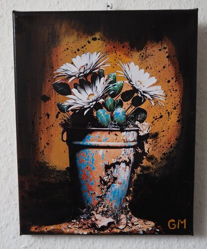 Crazy Blumentopf No. 2 by Gabriele Müller, Painting for Sale on Select