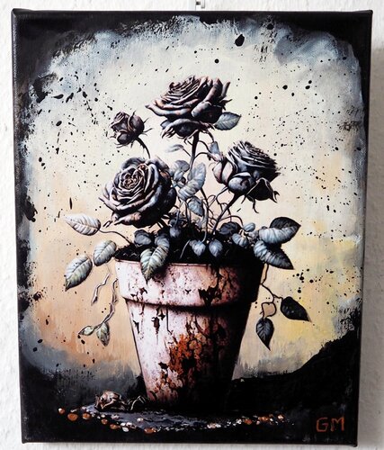 Crazy Flower Pot No. 4 by Gabriele Müller, Painting for Sale on Select
