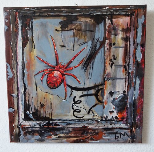 Graffiti Rote Spinne by Gabriele Müller, Painting for Sale on Select