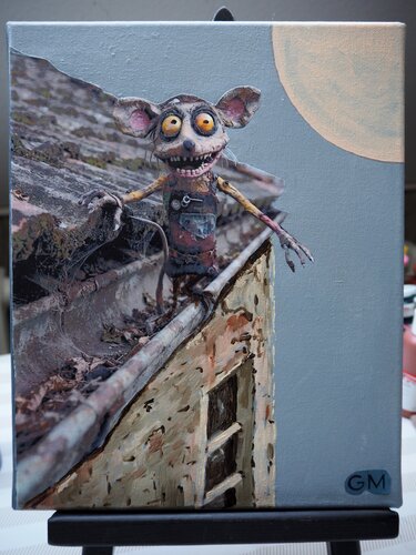 Rats Pack - Moonwalker by Gabriele Müller, Painting for Sale on Select