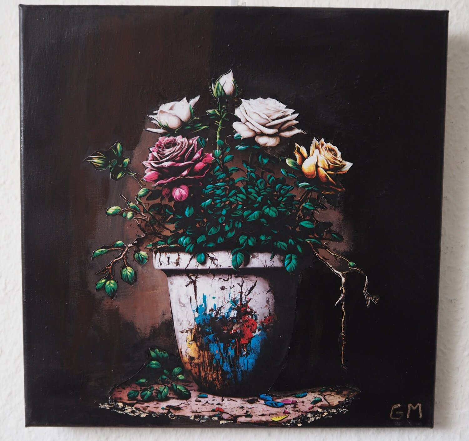 Crazy Flower Pot No. 7 Gabriele Müller Original painting for sale