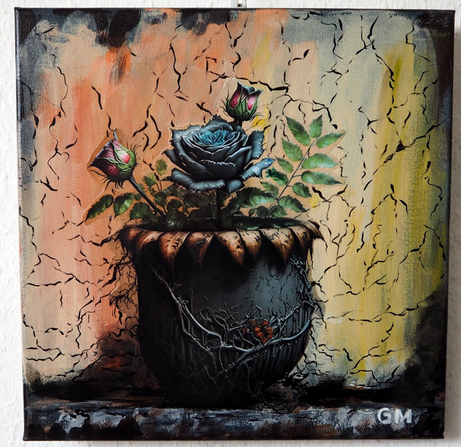 Crazy Flower Pot No. 2 Gabriele Müller Original painting for sale