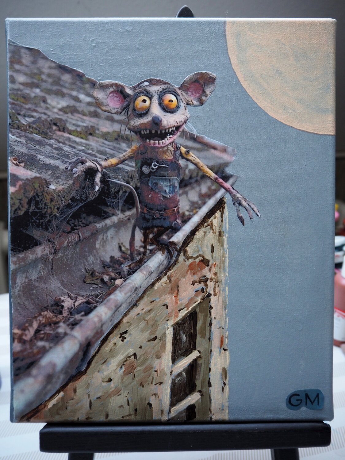Rats Pack - Moonwalker Gabriele Müller Original painting for sale