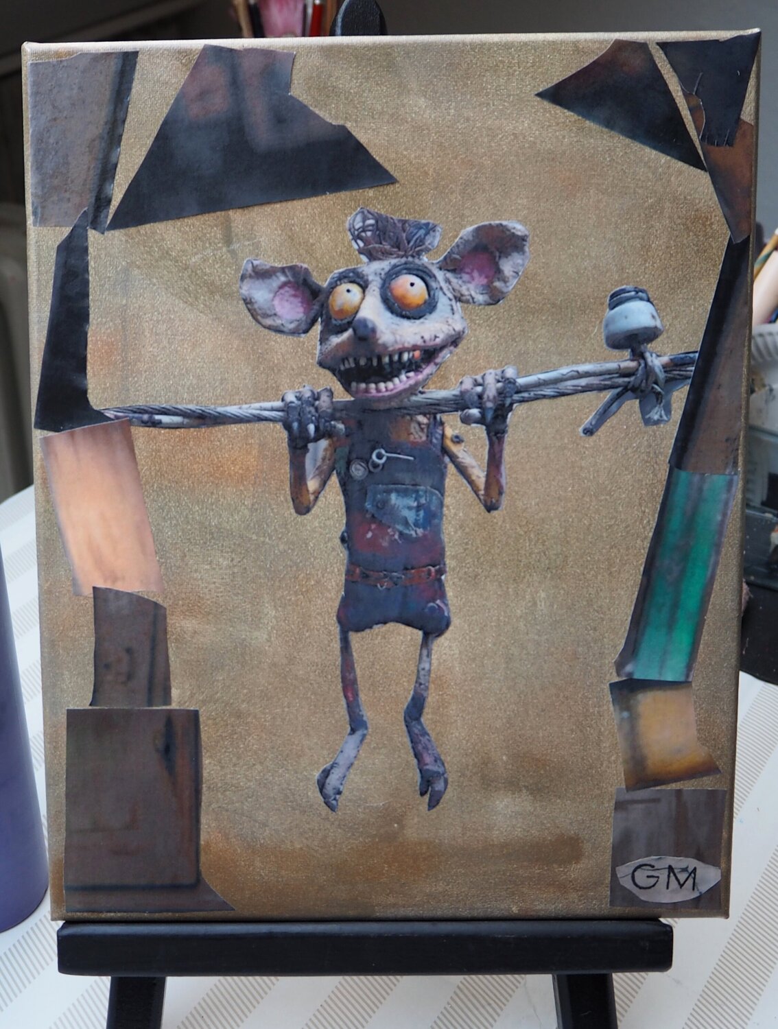 Rats Pack - Fitness Training Gabriele Müller Original painting for sale