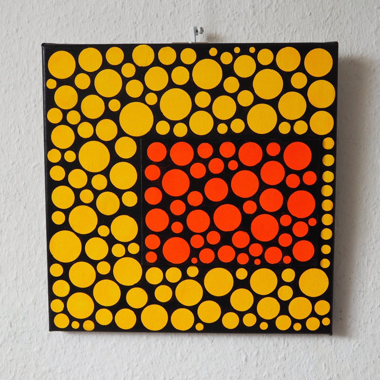 Punktekunst - Gelb Orange Gabriele Müller Original painting for sale
