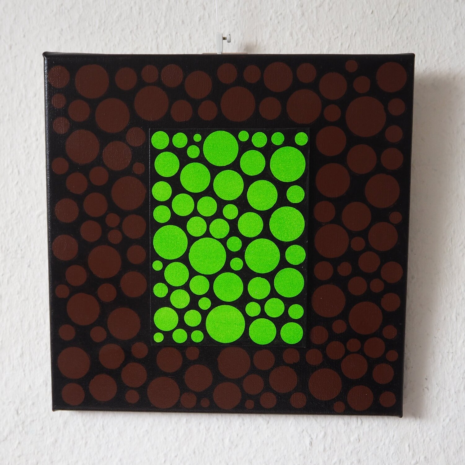 Punktekunst - Braun Grün Gabriele Müller Original painting for sale