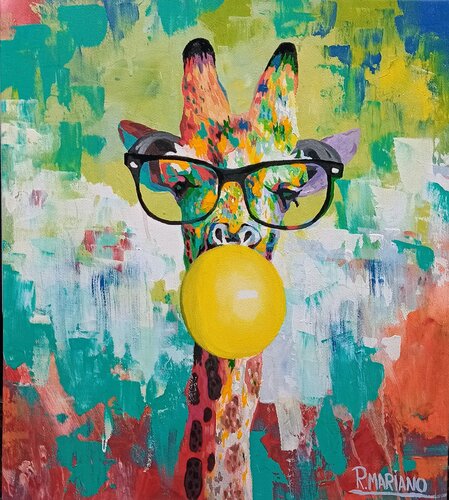 Giraffe by RODRIGO BARBOSA, Painting for Sale on Select