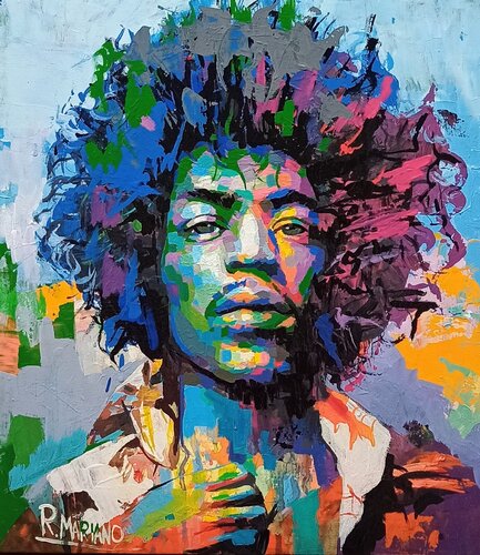 Jimi hendrix by RODRIGO BARBOSA, Painting for Sale on Select