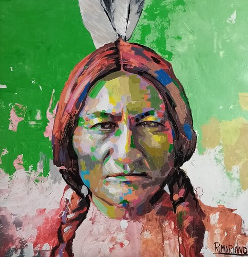 Sitting bull by RODRIGO BARBOSA, Painting for Sale on Select