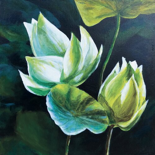 «Éclosion silencieuse» by Oxana Sanson, Painting for Sale on Select