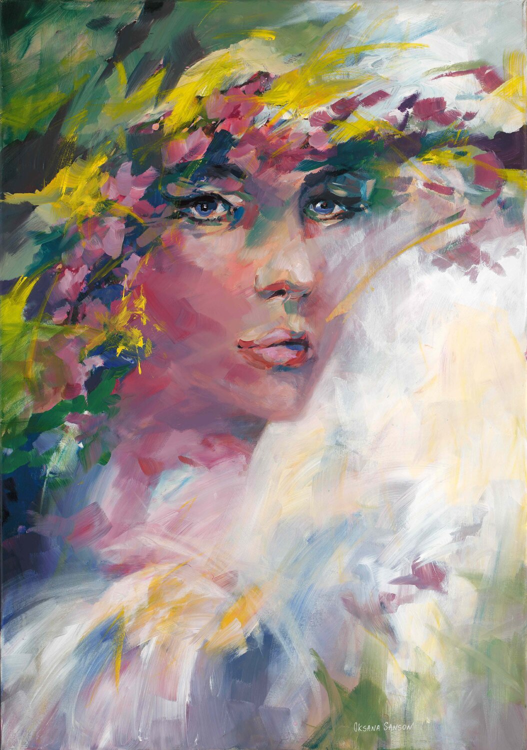 «Là où vit le printemps» Oxana Sanson Original painting for sale