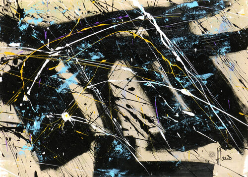 Création abstraite C138 by Jean-Jacques Marie, Painting for Sale on Select
