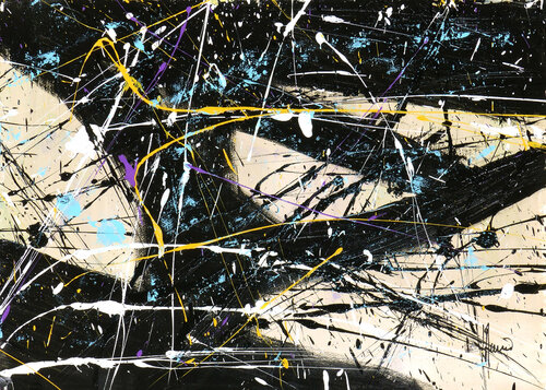 Création abstraite C139 by Jean-Jacques Marie, Painting for Sale on Select