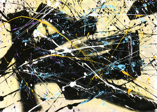 Création abstraite C140 by Jean-Jacques Marie, Painting for Sale on Select