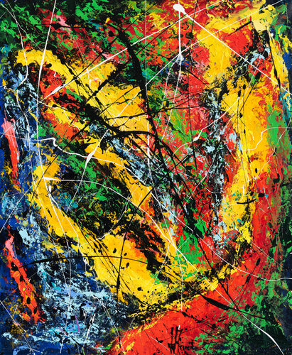 Création abstraite L101 by Jean-Jacques Marie, Painting for Sale on Select