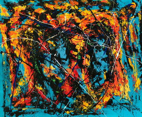 Création abstraite L100 by Jean-Jacques Marie, Painting for Sale on Select