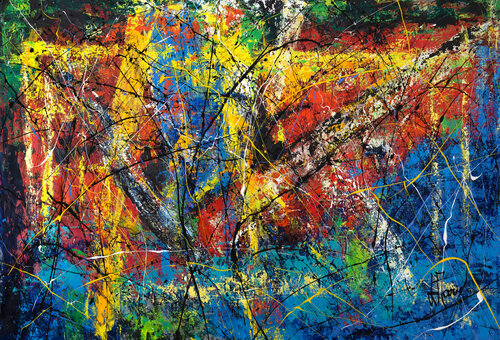 Résonance vive · L061 by Jean-Jacques Marie, Painting for Sale on Select