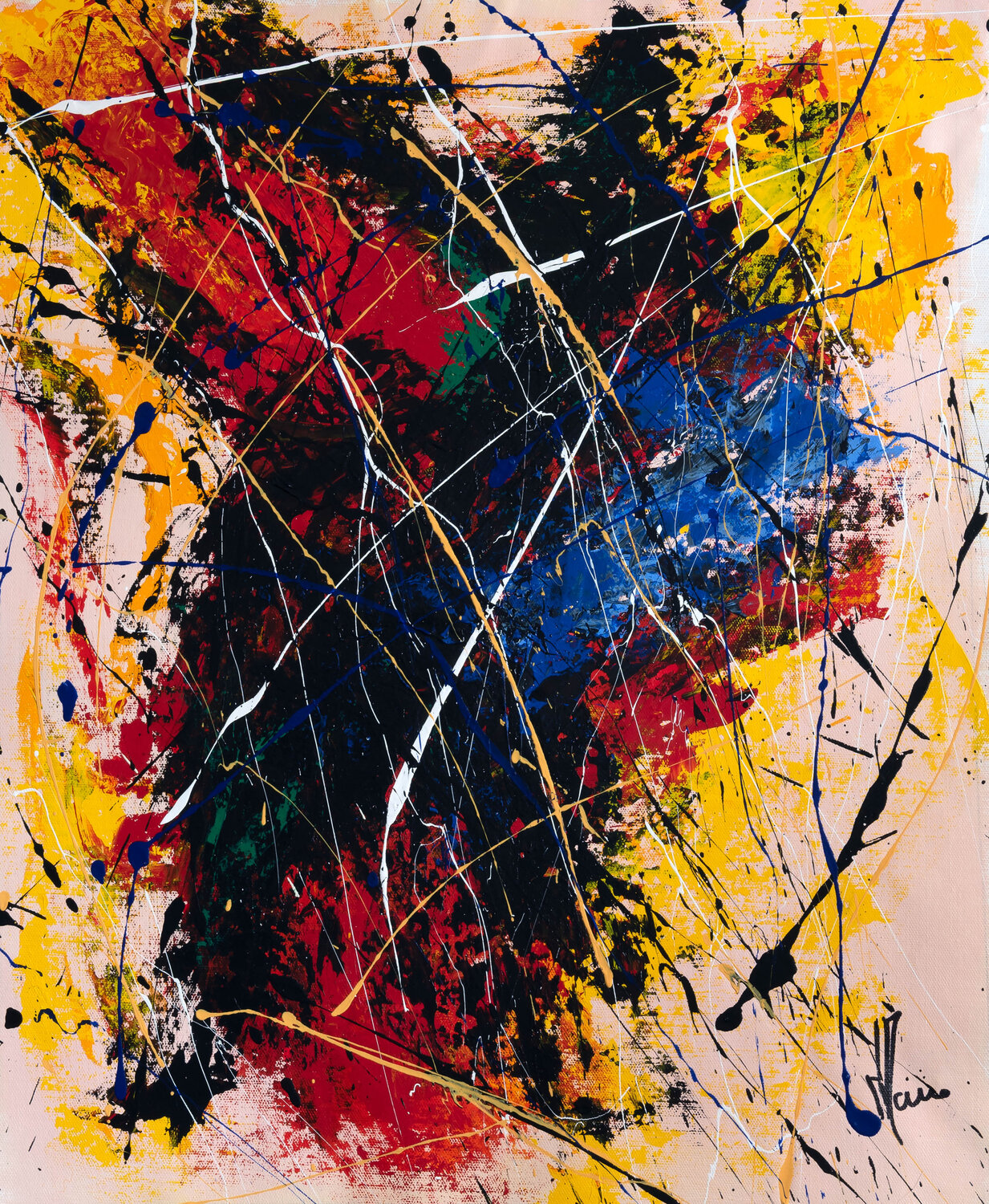 Création abstraite L107 Jean-Jacques Marie Original painting for sale