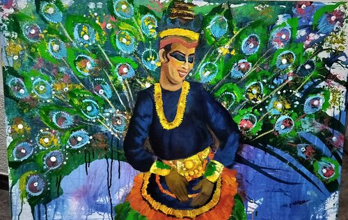 Mayillattam by Srividhyaa Ravi, Painting for Sale on Select
