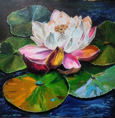 Lotus by Srividhyaa Ravi, Painting for Sale on Select