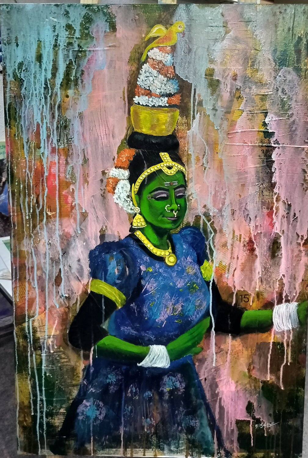 Karagaatam Srividhyaa Ravi Original painting for sale