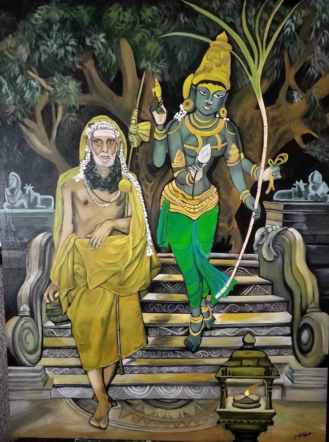 Awakening Srividhyaa Ravi Original painting for sale