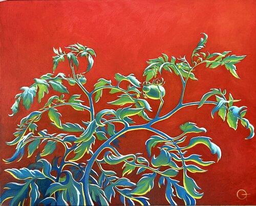 Dancing Tomato by Olya Tkachenko, Painting for Sale on Select