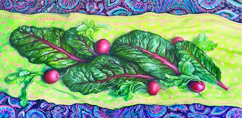 Big Leaves by Olya Tkachenko, Painting for Sale on Select