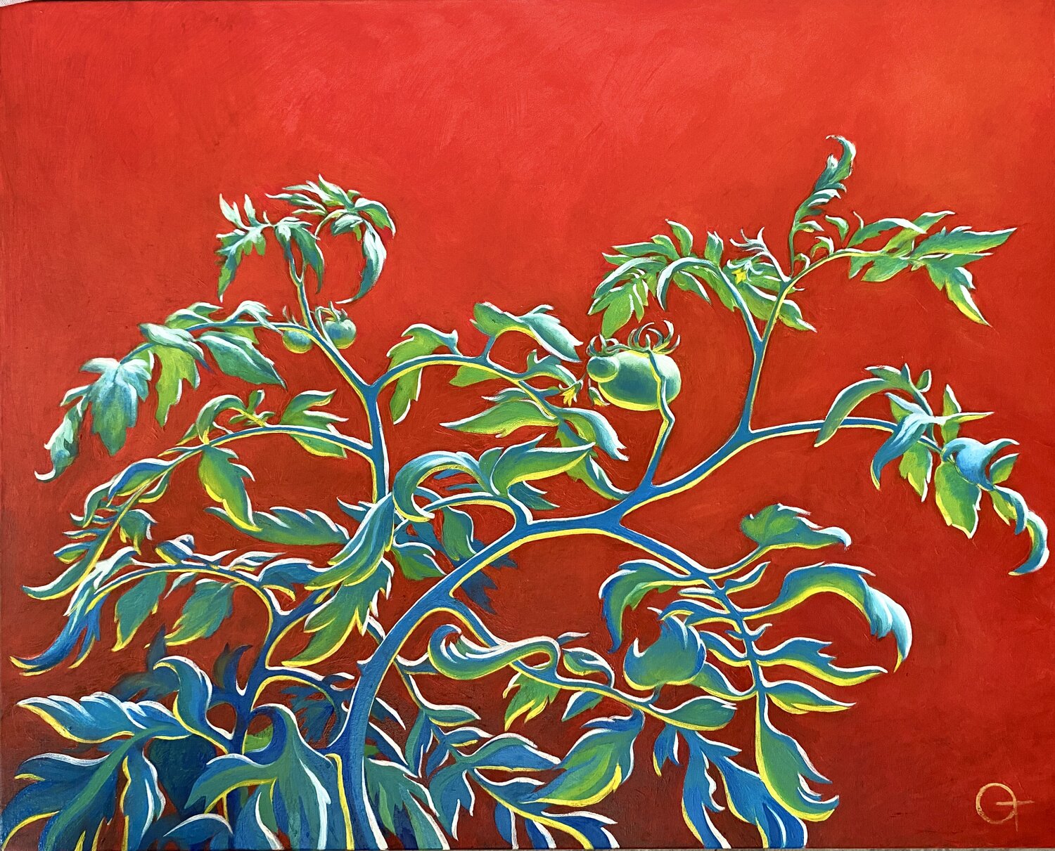 Dancing Tomato Olya Tkachenko Original painting for sale