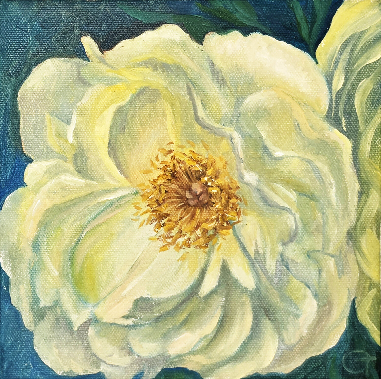 Peony #1 Olya Tkachenko Original painting for sale