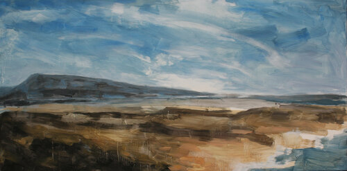 09.10. La playa del faro by Cristina Del Prado, Painting for Sale on Select