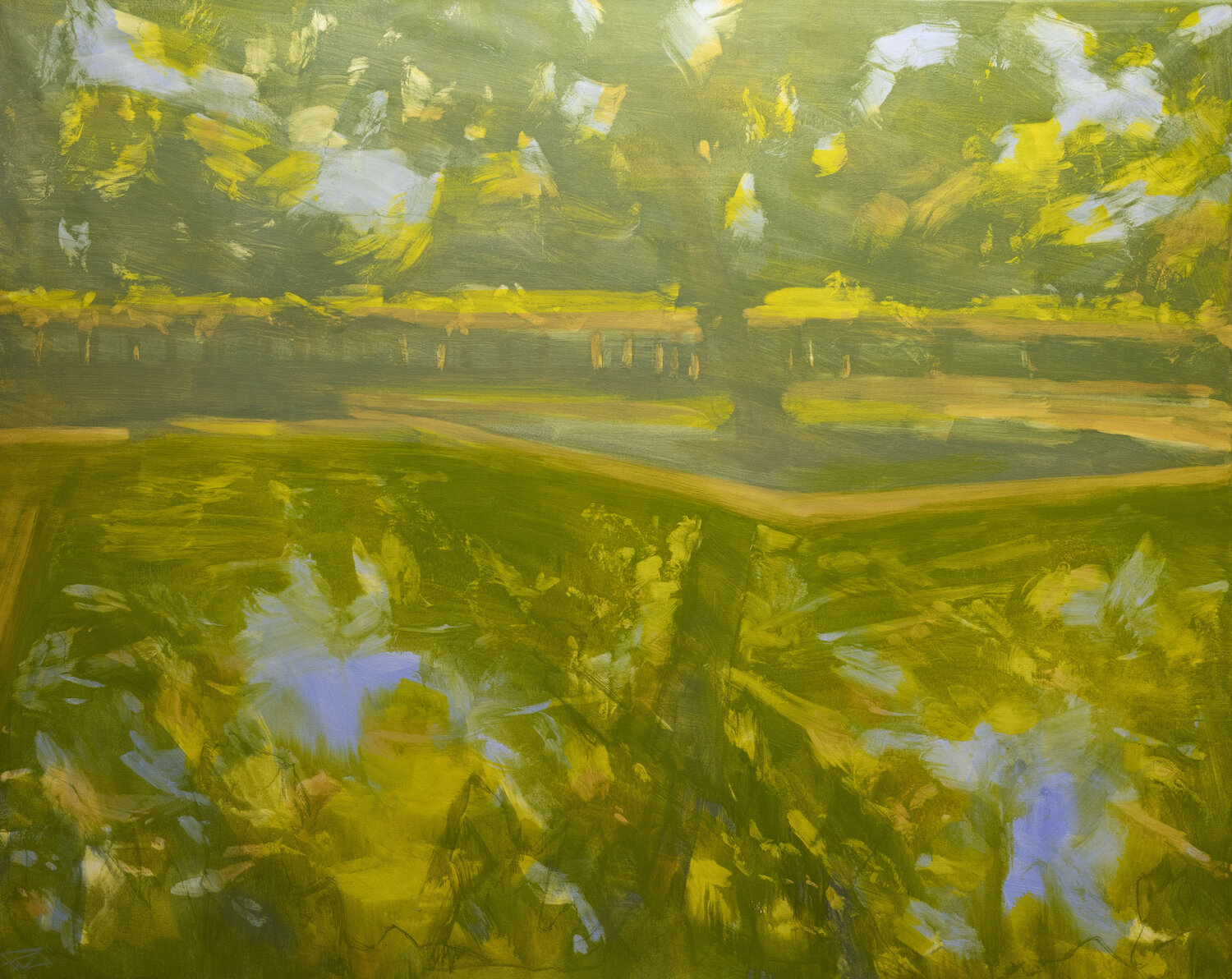 21.17. Reflejos en el estanque Cristina Del Prado Originalgemälde zu verkaufen