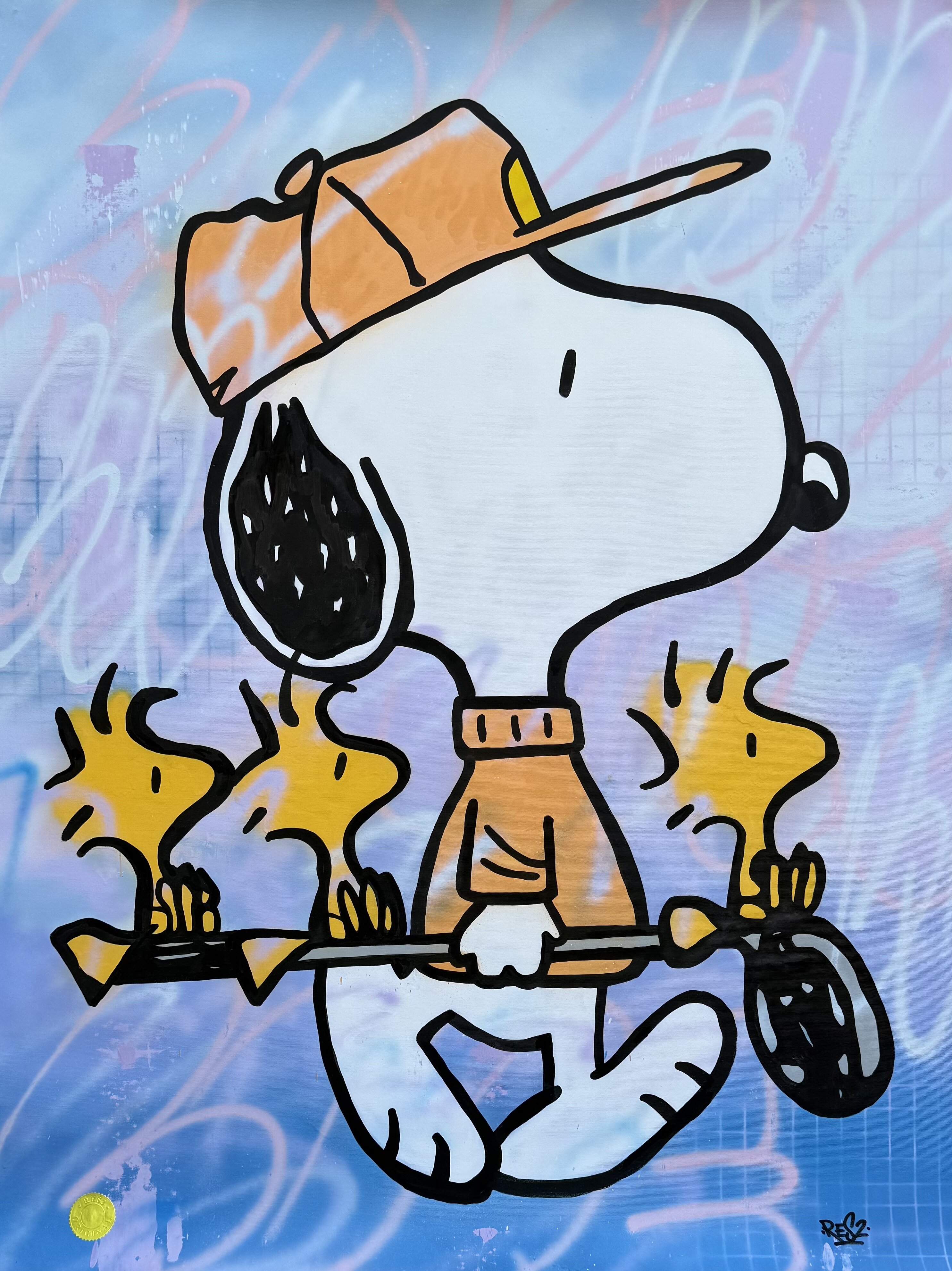 Snoopy plays golf