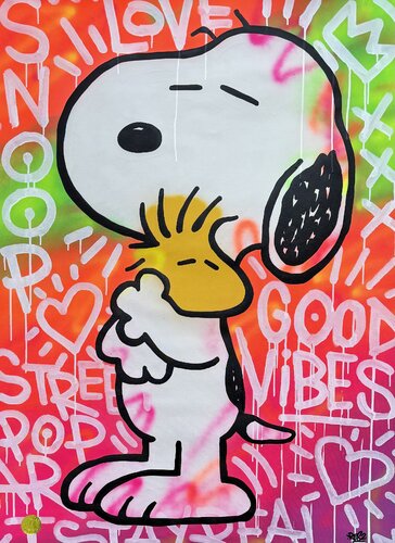 Snoopy and Woodstock von Alessandro Chindamo, Malerei kaufen auf Select