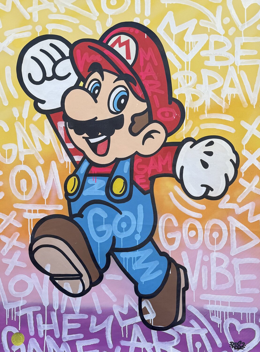 Super Mario Alessandro Chindamo Originalgemälde zu verkaufen