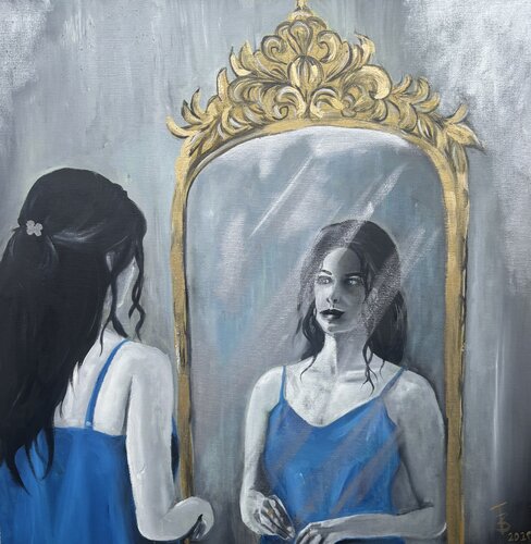 Best Friend or Worst Enemy? by Beáta Fekete-Vincze, Painting for Sale on Select
