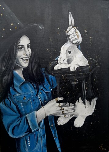 Too Tight by Beáta Fekete-Vincze, Painting for Sale on Select