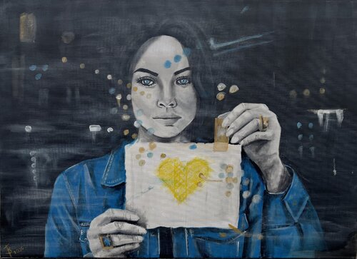 Message by Beáta Fekete-Vincze, Painting for Sale on Select