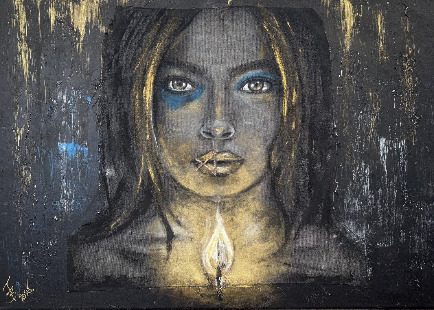 Beneath the Surface Beáta Fekete-Vincze Original painting for sale