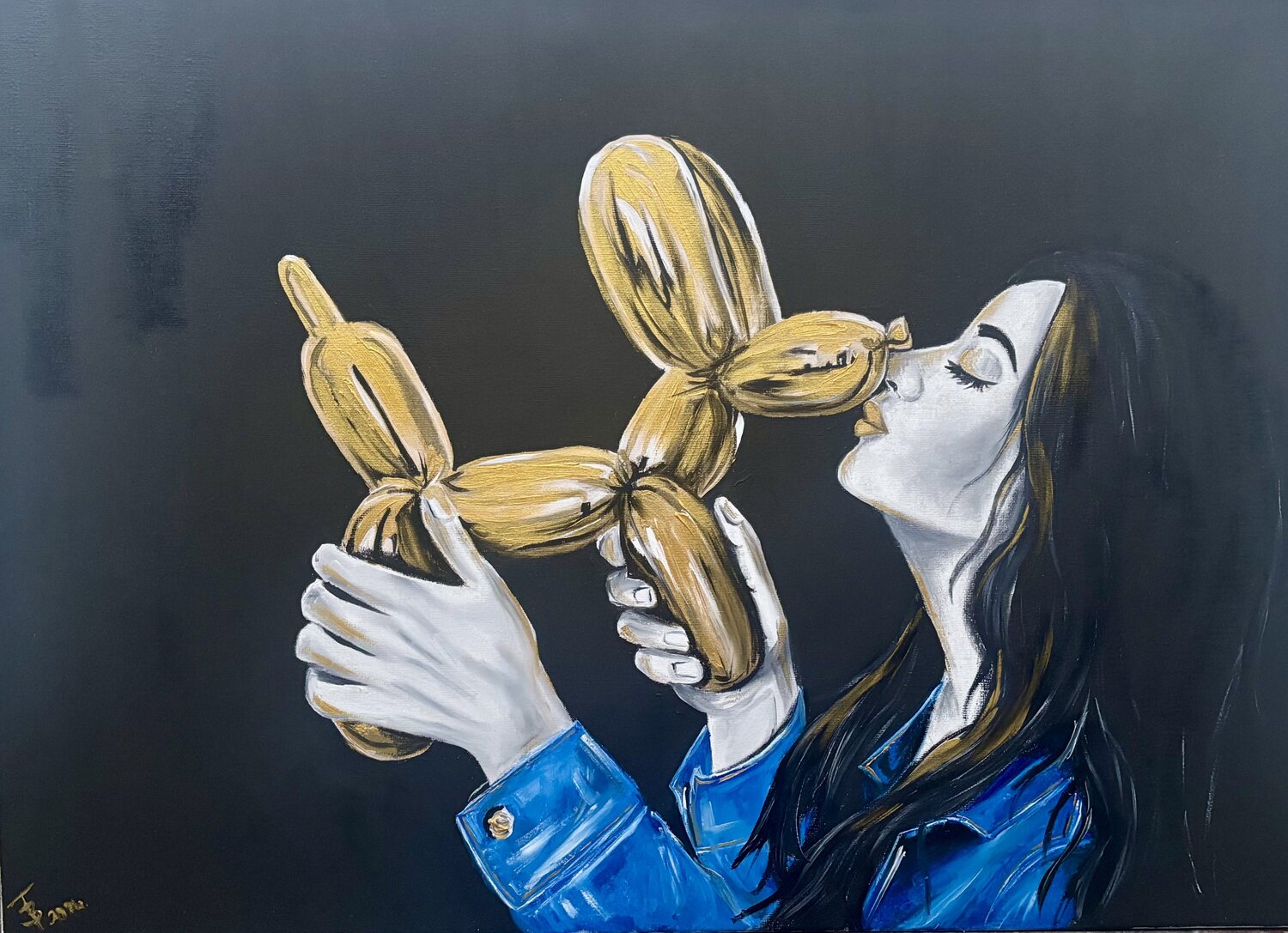 The Balloon Beáta Fekete-Vincze Original painting for sale