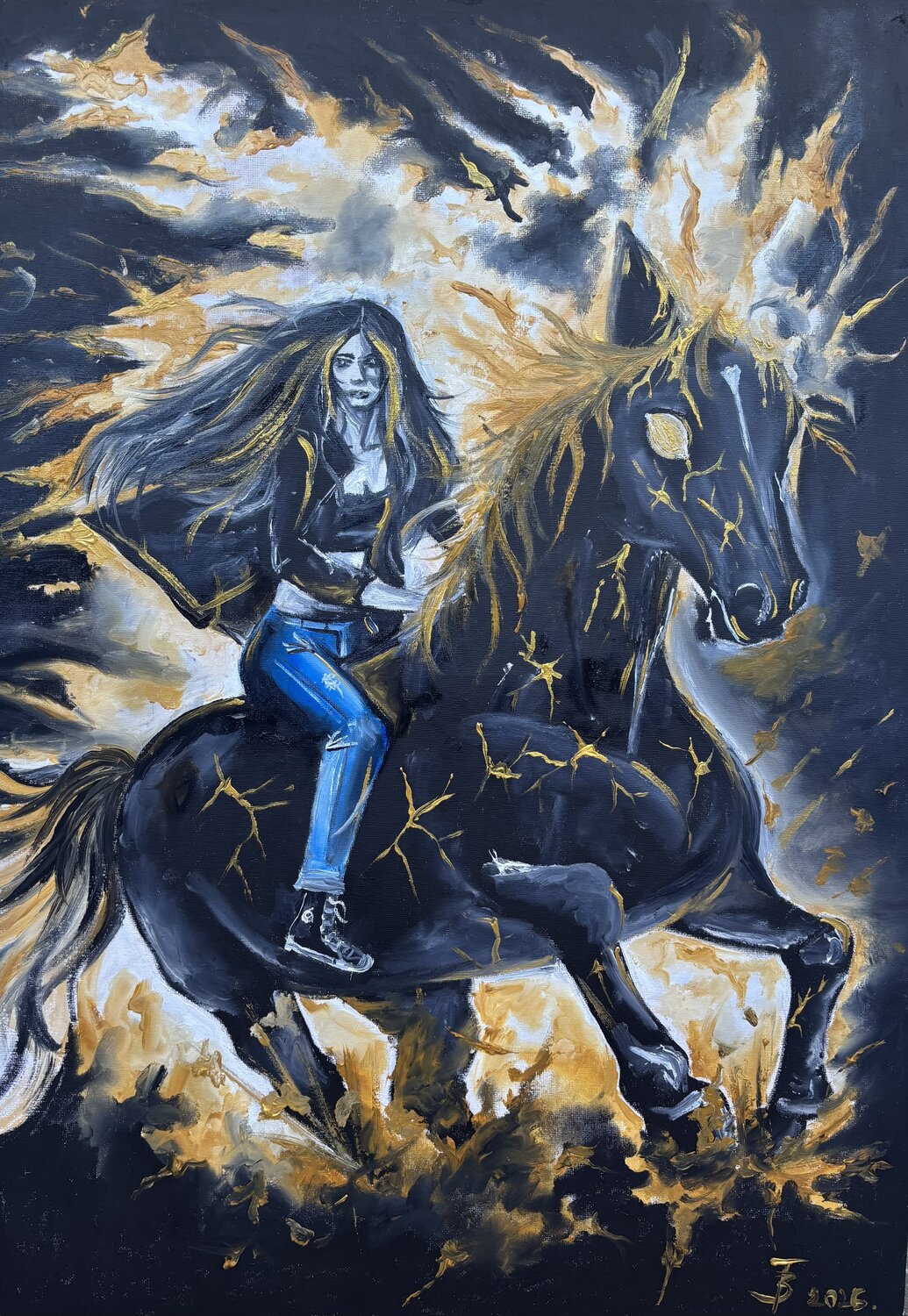 Ancient Power Beáta Fekete-Vincze Original painting for sale