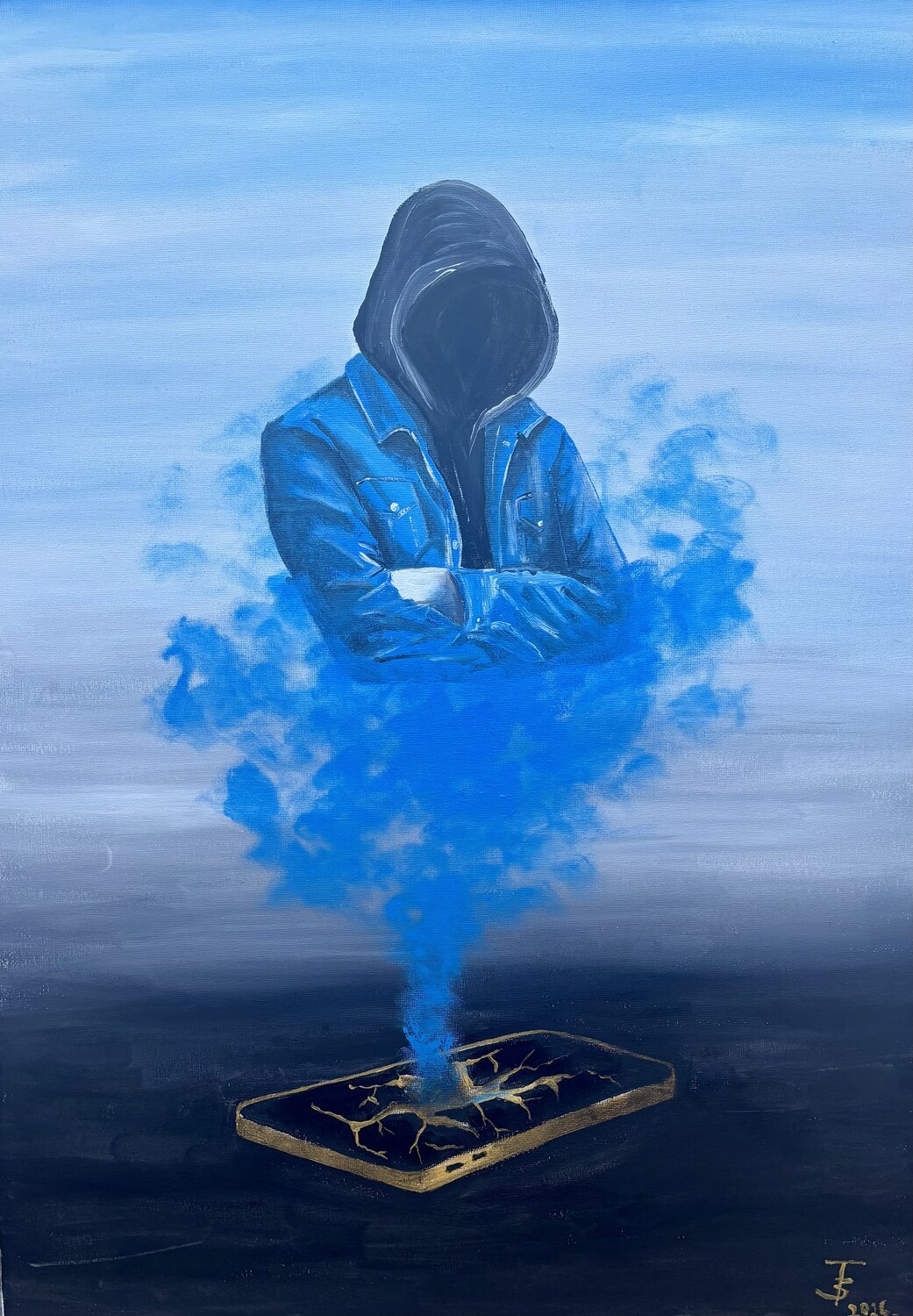 The Modern Genie Beáta Fekete-Vincze Original painting for sale