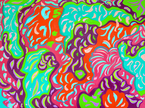 Symphony of Dancing Leaves by Josephine Window, Painting for Sale on Select