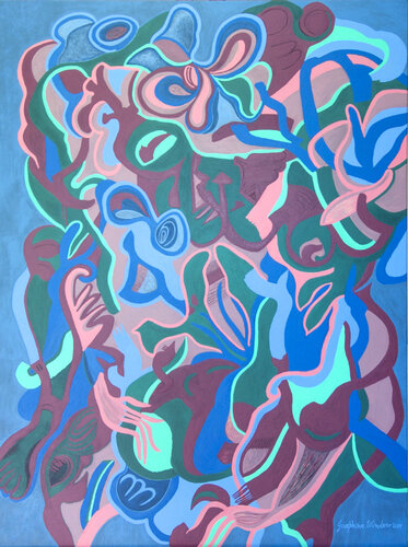 Iridescent Flower Dance by Josephine Window, Painting for Sale on Select